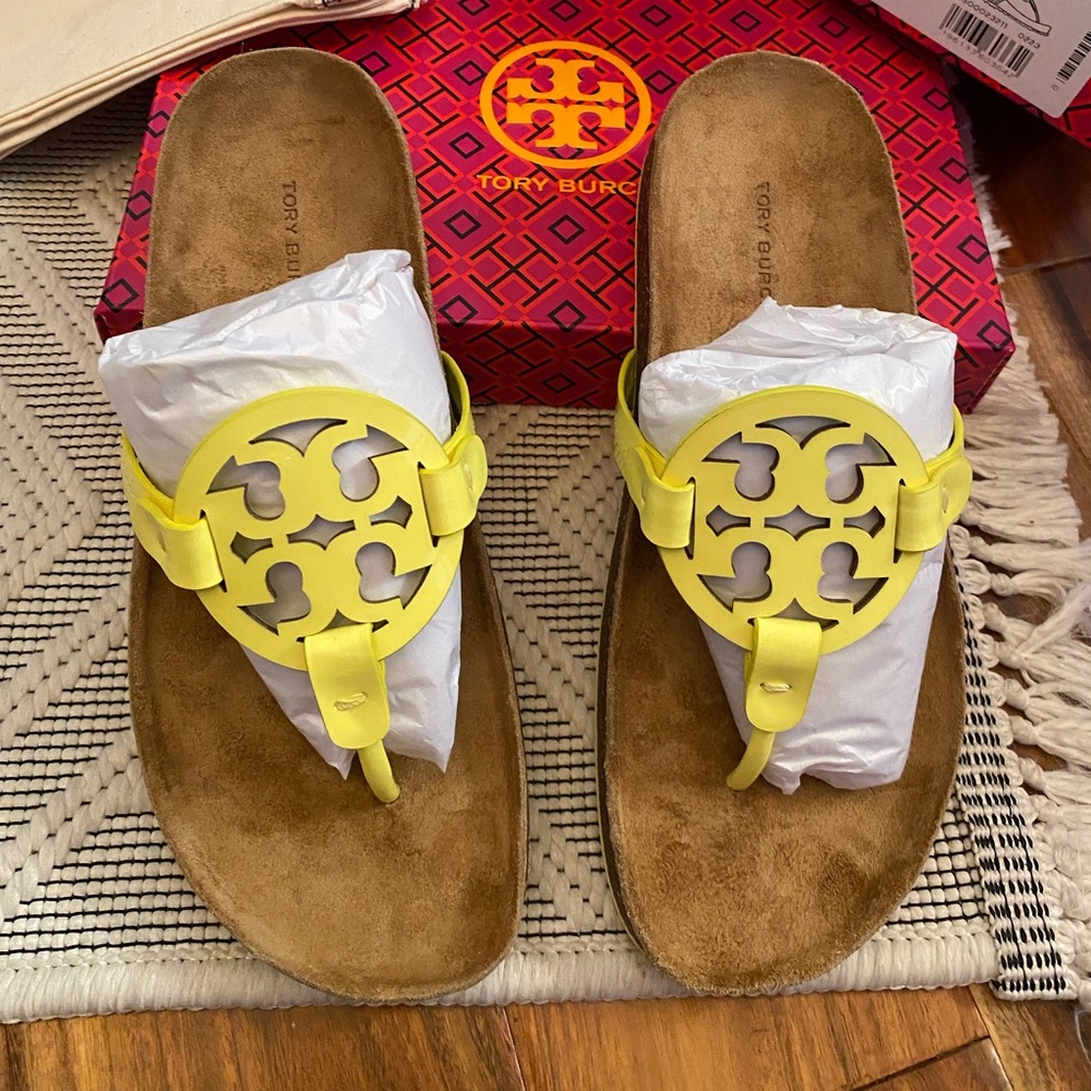 Tory Burch Miller Cloud Soft Patent Leather Sandals
